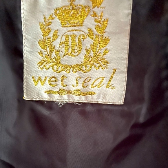 Wet Seal Black Gray Pink Vest Jacket Coat Zipper Front Woman's Size small Top - Picture 2 of 3